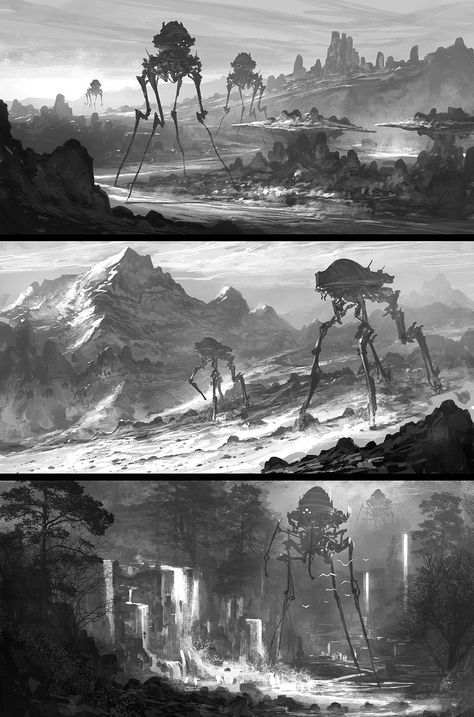 The Art of Feng Zhu : 60 Memorable Illustrations Feng Zhu Design, Feng Zhu, Alien Landscape, Bg Design, Science Fiction Art, Matte Painting, Environment Design, 판타지 아트, Environment Concept Art