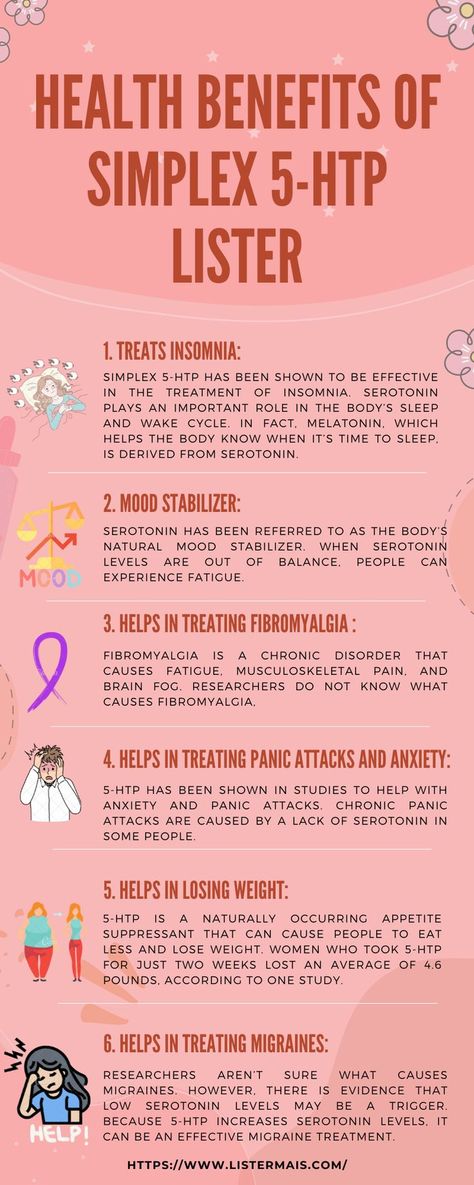 Simplex 5-HTP is a chemical byproduct of the protein building block L-tryptophan. It is made commercially from the seeds of Griffonia simplicifolia, an African plant. 5-HTP works in the brain and central nervous system by increasing the production of the chemical serotonin. In the body, 5-hydroxytryptophan (5-HTP) is converted to serotonin. It is frequently prescribed… 5 Htp Benefits Dosage, L-tryptophan Benefits, 5 Htp Benefits, 5htp Benefits, What Causes Migraines, Increase Serotonin, Brain And Nervous System, 5 Htp, Musculoskeletal Pain