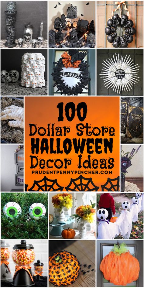 Decorate for halloween on a budget with these dollar store halloween decor ideas. From spooky halloween wreaths to scary yard halloween decorations, there are plenty of DIY halloween decorations to choose from. There are both indoor and outdoor halloween decor ideas for inspiration. Halloween On A Budget, Outdoor Halloween Decor Ideas, Store Halloween Decorations, Dollar Tree Halloween Decor, Dollar Store Halloween Decorations, Decorate For Halloween, Halloween Decor Ideas, Dollar Tree Halloween, Dollar Store Halloween