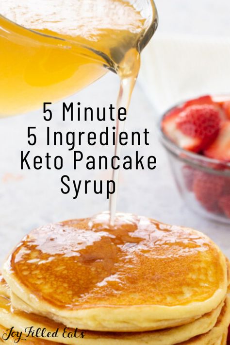 Keto Pancake Syrup, Keto Syrup, Low Carb Pancake, Pancake Syrup Recipe, Syrup Recipes, Low Carb Pancakes, Sugar Recipes, Sugar Free Maple Syrup, Pancake Syrup