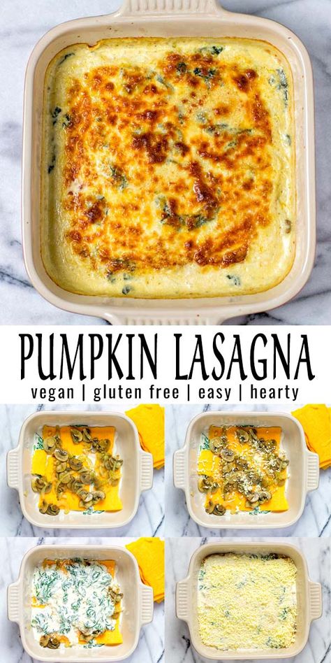 Florentine Sauce, Lasagna Vegan, Thanksgiving Diner, Pumpkin Lasagna, Recipes Pumpkin, Diner Recept, Vegan Pumpkin, Recipes Breakfast, Vegan Pasta