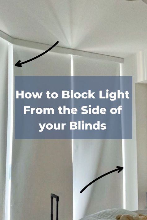 Do you have lights coming from the side of your blinds and shades that you would like to cover? Well, don't fret because there are ways for covering up these pesky gaps between your shades and your wall. Whether you already have your window treatments or not, read on to find out what options we offer! #blackoutblinds #roomdecor Block Lights, Blinds And Shades, Window Siding, Blackout Shades, Blackout Blinds, Window Light, Side Lights, Blackout Windows, Shades Blinds