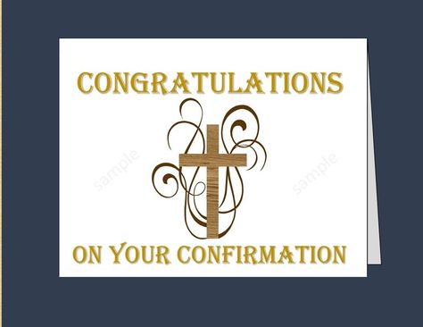 Confirmation card/ Instant download / Congrats / pdf/ confirmation gift/ graduation / catholic/ lutheran by CaliBeachStudio on Etsy Catholic Confirmation, Confirmation Cards, Halloween Goodie Bags, Halloween Favors, Halloween Tags, Confirmation Gifts, Gift Graduation, Printable Tags, Congratulations Card