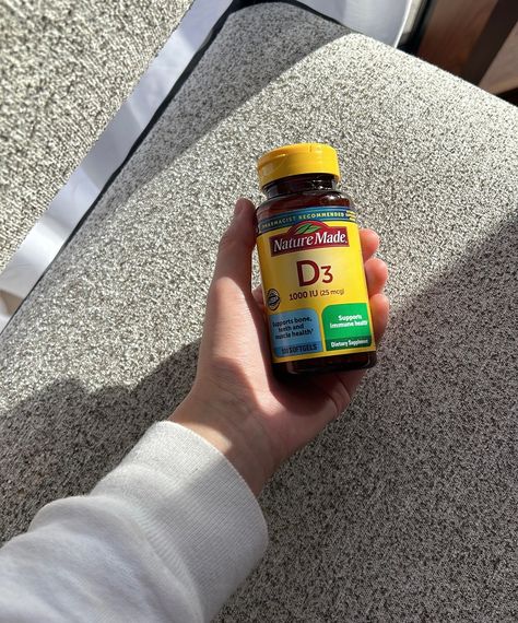 Nature Made Vitamin D3 25 mcg (1000 IU) Softgel ☀️ Anyone else vitamin D deficient? The past two blood draws I’ve done have shown that my vitamin D levels are lower than they should be. “It’s not enough for you to get more sunlight,“ the doctor informed me. “You need to take supplements to bridge the gap.” There are two possible reasons I have come up with in my head to explain the deficiency: 1) Something to do with the fact that I’ve been mostly indoors for the last couple of years. 2) ... Best Vitamin D Supplement For Women, How To Take Vitamin D3, How Much Vitamin D3 Should I Take, Vitamin D Pills, Vitamins D, Vitamin D Supplements, Nature Made Vitamins, D Vitamin, Vitamin D Supplement