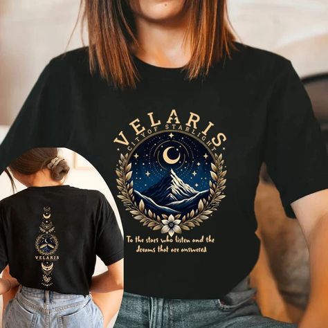 Velaris City of Starlight T-shirt ACOTAR T-Shirt The Night Court Tshirt Women Graphic T Shirts Vintage Tee SJM Merch Shirt Top - AliExpress Velaris City Of Starlight, City Of Starlight, Merch Shirt, The Night Court, Women Graphic, Night Court, Tshirt Women, Majestic Mountains, Fashion Portfolio