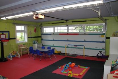 Amazing Playroom, Kids Garage, Opening A Daycare, In Home Childcare, Garage Playroom, Easy Garage Storage, Home Daycare Ideas, Garage Game Rooms, Daycare Classroom