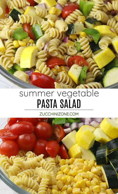 Pasta Salad Recipes With Zucchini, Pasta Salad With Zucchini And Squash, Summer Squash Boats Recipes, Zucchini Corn Pasta Salad, Pasta Salad With Zucchini And Tomatoes, Pepper Zucchini Recipes, Zucchini Pasta Salad Cold, Corn And Pasta Salad, Dressing For Pasta Salad Homemade