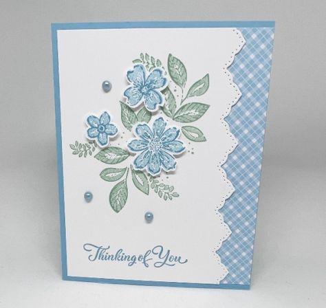 Petal Park, Handmade Greeting Card Designs, Blue Card, Punch Cards, Stamping Up Cards, Get Well Cards, Rubber Stamping, Pretty Cards, Cards For Friends