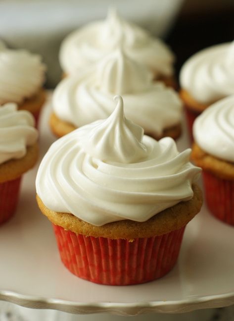 Hazelnut Cappuccino Cupcakes (aka Where I Fall in Love with 7-Minute Frosting) - Bake at 350° Hazelnut Frosting, Hazelnut Cupcakes, Cappuccino Cupcakes, Hazelnut Cappuccino, 7 Minute Frosting, Hazel Nut, Homemade Frosting, Creative Cupcakes, Baking Blog