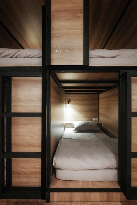 https://www.archdaily.com/955850/semalam-boutique-hostel-sixthree-studio/6011c9ccf91c8126a000004c-semalam-boutique-hostel-sixthree-studio-image?next_project=no Boutique Hostels, North Sumatra, Container Buildings, Architecture Images, Inspiring Photography, Photography Architecture, Architecture Project, Bunk Beds, Boutique Hotel