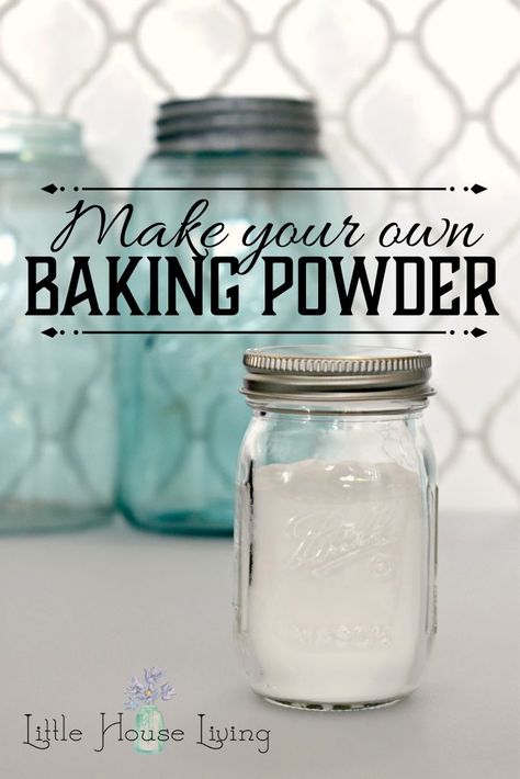 Homemade Baking Powder Homemade Baking Powder, Baking Powder Recipe, Baking Powder Substitute, Homemade Dry Mixes, Cooking Substitutions, Homemade Pantry, Homemade Baking, Spice Mix Recipes, Homemade Condiments