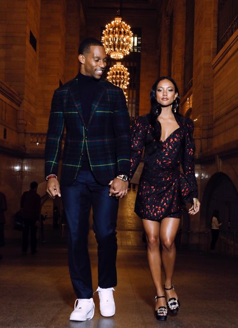 Well Dressed Couple, Couple Party Outfits, Modern Men Style, Karrueche Tran Style, Christmas Eve Outfit, Victor Cruz, Couples Style, Style Influencers, Icons Party