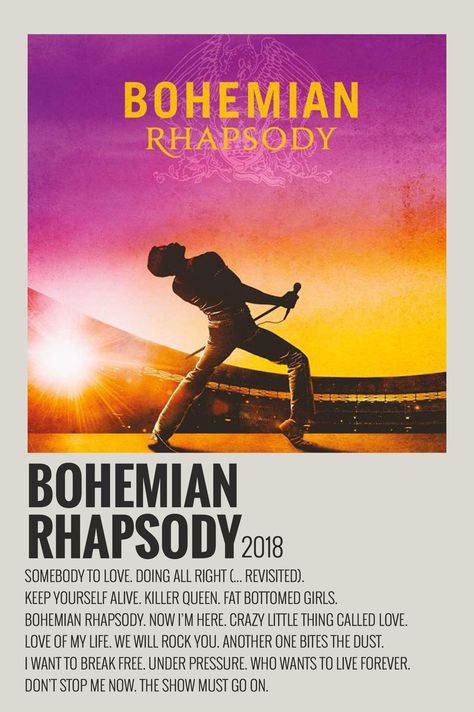 Bohemian Rhapsody Movie, Alt Posters, Minimalist Music, Queen Poster, Music Poster Ideas, Vintage Music Posters, Album Posters, Iconic Movie Posters, Film Posters Minimalist