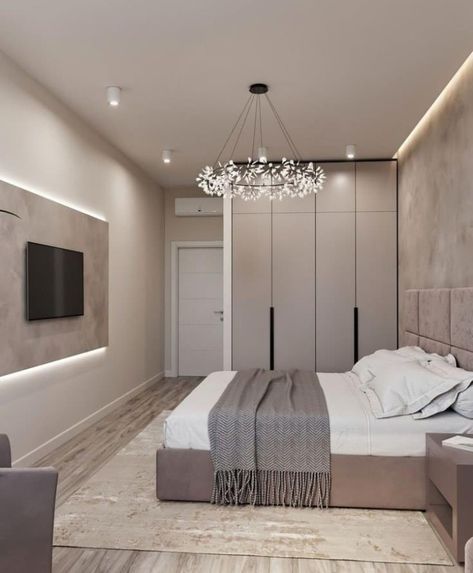 Beige Interior Design Bedroom, Small Luxurious Bedrooms, Simple Elegant Bedroom Ideas, Bedroom Luxury Elegant Modern, Luxury Small Bedroom Design, Modern Luxe Bedroom, Regular Bedroom, Small Luxury Bedroom, Elegant Bedroom Ideas Luxury