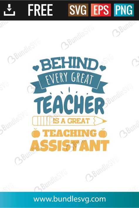 Teacher Assistant Svg Free, Appreciation Gifts Diy, Teacher Appreciation Gifts Diy, Preschool Class, Teacher Assistant, Teaching Assistant, Cricut Craft Room, Life Hacks For School, Free Svg Cut Files