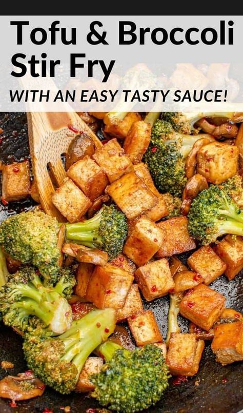 Quick, easy, flavorful Broccoli Tofu Stir Fry with the most delicious balsamic + soy stir fry sauce (or use coconut aminos for a gluten-free stir fry). This is a kid-friendly favorite vegan weeknight dinner. Amazing on its own for a low carb vegan dinner, or serve over rice or noodles for a more filling meal. If you're looking for new stir fry recipes, or a vegan or vegetarian stir fry to try, definitely give this one a try! Broccoli And Tofu Stir Fry, Tofu Stir Fry Recipe Healthy, Tofu Recipes Low Carb, Tofu And Broccoli Stir Fry, Low Sodium Tofu Recipes, Tofu Recipes Stir Fry, Stir Fry Tofu Recipes, Tofu Stir Fry Recipe, Tofu Broccoli Stir Fry