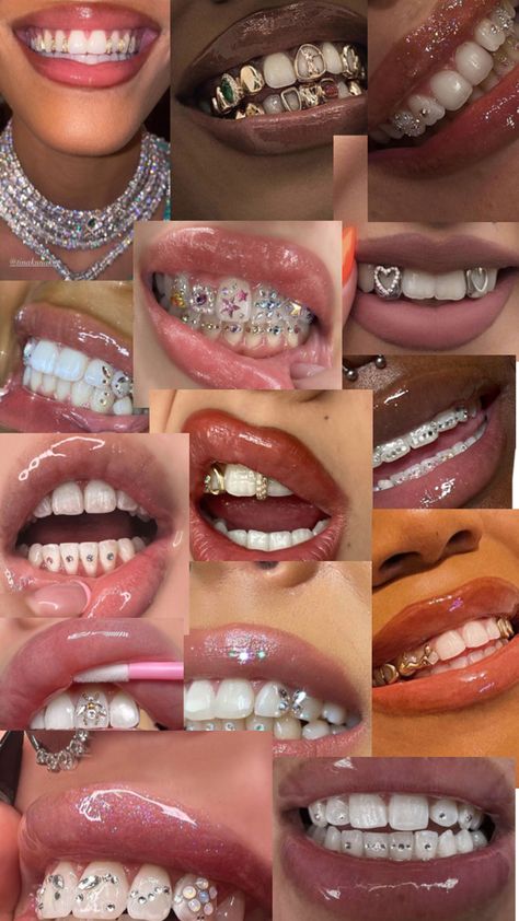 Grills On Teeth, Dental Jewelry Tooth, Grills With Gap, Tooth Gems Ideas Cross, Grills For Women Teeth Diamond, Sims 4 Cc Teeth Gems, Cute Teeth Gem Ideas, Teeth Gem Designs, Grills On Black Women