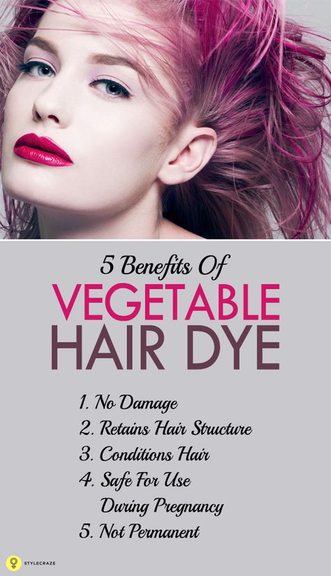 Ever thought of dyeing your hair with...veggies? Click to read 5 reasons why you should consider DIY vegetable hair dye! Trend Haircolor, Sabrina Hair, Herbal Hair Dye, Hair Dye Brands, Vegan Hair Dye, Diy Hair Dye, Vegetable Benefits, Pink Hair Dye, Colored Hair Tips