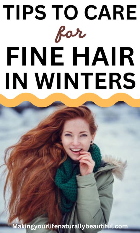 Tips to take care of fine hair during winter Tips For Fine Hair, Winter Hair Care Tips, Fine Hair Care, Diy Hair Care Recipes, Tips For Hair, Daily Hair Routine, Hair Care Natural, Tips For Winter, Winter Hair Care