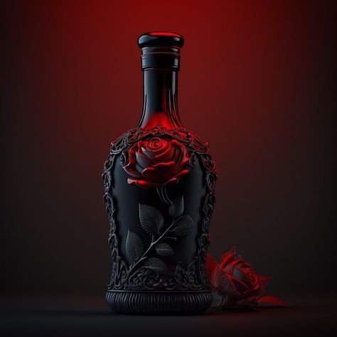 Whisky Aesthetic, Gothic Wedding Theme, Black Roses Wallpaper, Bottle Tattoo, Free Icon Set, Magic Bottles, Props Art, Magic Stones, Gothic Fantasy Art