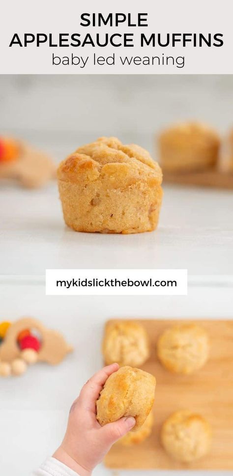 Applesauce Muffin Recipe, Toddler Muffins, Baby Muffins, Weaning Foods, Applesauce Muffins, Easy Baby Food Recipes, Baby Led Weaning Recipes, Healthy Baby Food, Baby First Foods