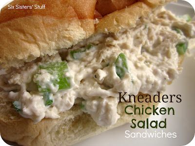 Kneaders Chicken Salad Sandwiches- seriously one of the best I have ever tried! Chicken Salad Sandwiches, Chicken Salad Sandwich Recipe, Lunch Box Bento, Six Sisters Stuff, Six Sisters, Chicken Salad Sandwich, Copycat Restaurant Recipes, Salad Sandwich, Sandwich Recipe