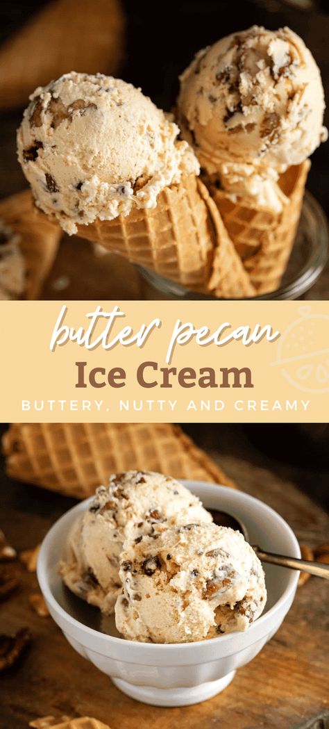 Homemade Butter Pecan Ice Cream, Butter Pecan Ice Cream Recipe, Homemade Ice Cream Recipes Machine, Sweet Custard, Best Homemade Ice Cream, Ice Cream Recipes Machine, Butter Pecan Ice Cream, Homemade Custard, Raspberry Ice Cream