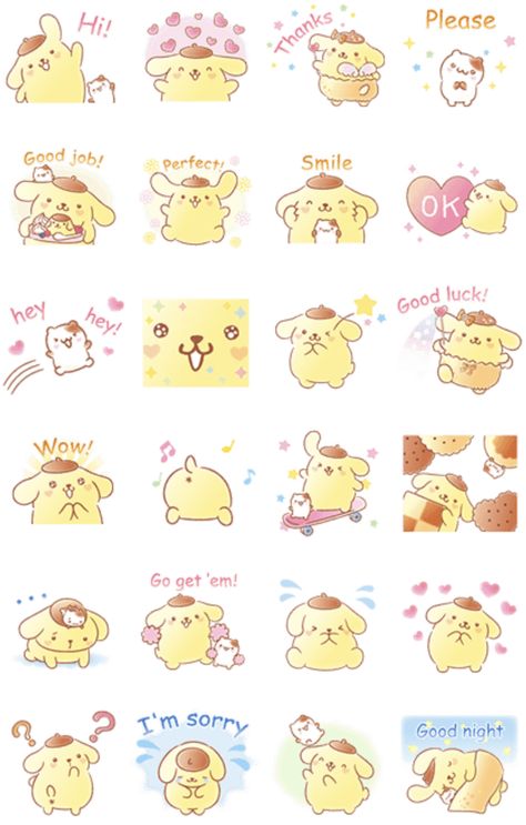 Pompompurin Stickers Printable, Pompompurin Tattoo, School Lovers, Sanrio Bedroom, Printable Sticker Sheets, Wallpaper Hp, Emoji Stickers, Cute Simple Wallpapers, Hello Kitty Pictures