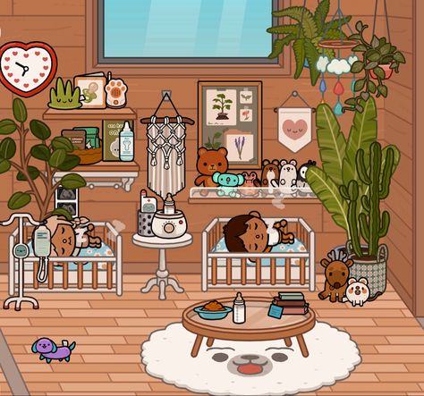 Toca World Nursery, Toca Boca Art Ideas, Toca Boca Nursery Ideas Aesthetic, Nursery Ideas Toca Boca, Tocs Boca House Ideas, Toca Boca Nursery Ideas, Toca Boca Nursery, Toca Boca Baby Room Ideas, Toca Boca Family Ideas