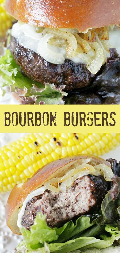 Bourbon Burger Recipe, Amazing Burger, Sandwiches Wraps, Grilled Beef, Burgers Sandwiches, Provolone Cheese, Beef Burgers, Sloppy Joes, Good Burger