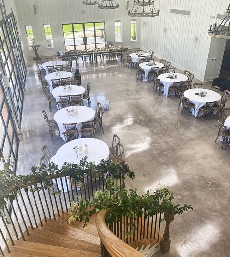 Farmhouse Event Space, Industrial Event Space Design, Event Building Ideas, Event Venue Design Layout, Small Event Center, Pole Barn Wedding Reception, Event Center Floor Plans, Small Event Venue Design, Party Venues Ideas