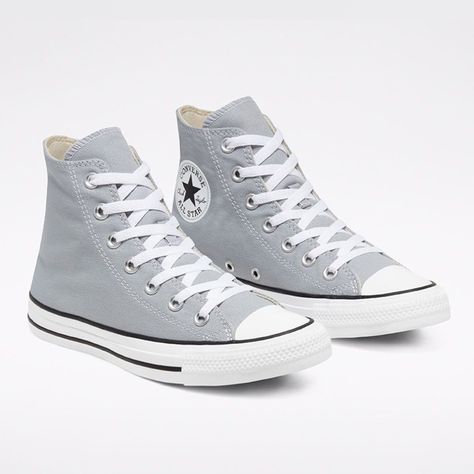 Maddie Aesthetic, High Sneakers Women, Cheap Converse, Gray Converse, Dream Shoe, Cute Converse, Gifts 2023, Grey Converse, All Star Shoes