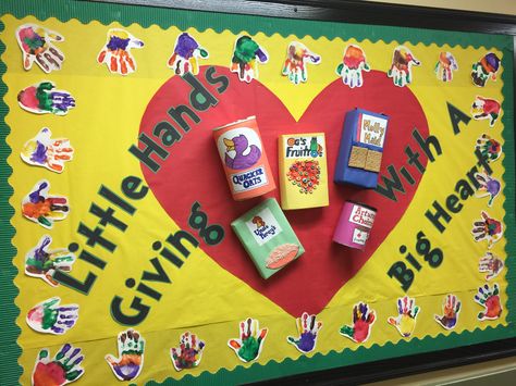 Helping Hands Bulletin Board #primrosekingwood Artwork Display Bulletin Boards, Caring And Giving Bulletin Board Ideas, Primrose Bulletin Boards, Primrose School Bulletin Boards, Hand Bulletin Board Ideas, Caring Bulletin Board Ideas, Community Bulletin Board Ideas, Primrose School, Bulletin Board Sayings