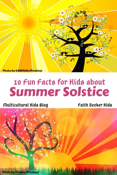 What Is Summer Solstice, Sunflower Paper Craft, Summer Equinox, Summer Solstice Ritual, Solstice Art, Solstice Party, 10 Fun Facts, Fun Facts For Kids, Solar System Crafts