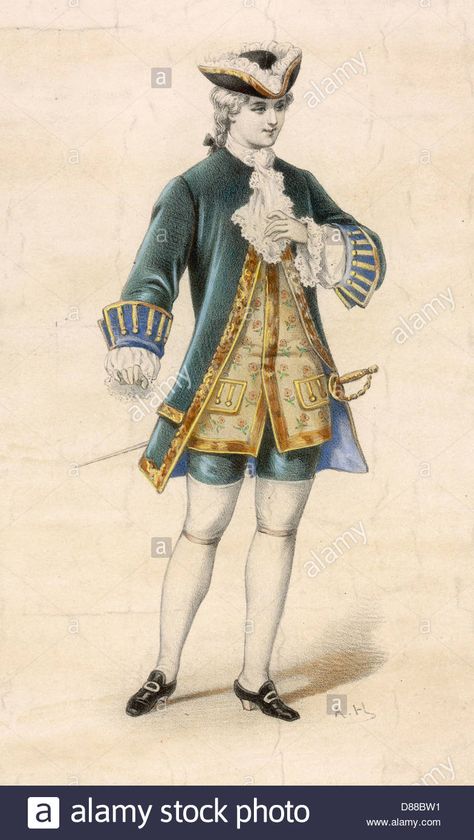 Male French Aristocrat Stock Photo: 56733293 - Alamy 1700s Mens Fashion, 18th Century French Fashion, French Aristocrat, Rococo Fashion, Victorian Goth, 18th Century Fashion, Fashion Male, Century Clothing, Guy Drawing