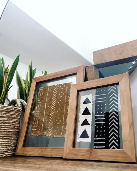 Mudcloth Decor, African Living Rooms, Framed Fabric Wall Art, Afrocentric Decor, African Interior Design, African House, African Inspired Decor, African Interior, African Wall Art