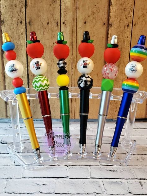 Appreciate Gifts, Ideas For Back To School, Stocking Suffers, Novelty Pen, Teacher Gift Ideas, Beadable Pens, Beaded Pens, Love Teacher, Bead Projects