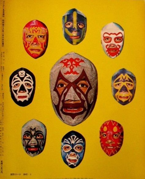 Mil Mascaras Mexican Print, Mexican Wrestler, Mexican Mask, Blue Demon, Masks Art, Mexican Culture, Mexican Art, A Group, Kitsch