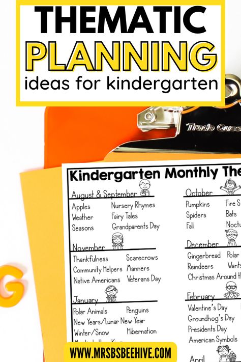 Explore the world of thematic planning in kindergarten with our comprehensive blog post! Dive into a curated list of monthly themes designed to spark creativity and engage young learners. Click to discover exciting ideas for thematic learning in your kindergarten classroom! Monthly Kindergarten Themes, Kindergarten Thematic Units, Kindergarten Homeschool Monthly Themes, August Kindergarten Themes, Kindergarten Themes For The Year, Bilingual Kindergarten, Interactive Notebooks Social Studies, Social Studies Curriculum, Kindergarten Themes