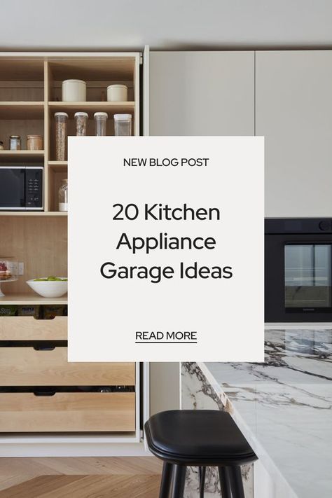 If you’re all about keeping your kitchen neat, organized, and easy to use, this article is for you! We’ve rounded up 20 appliance garage ideas in a variety of styles and setups. Whether you need space for just one appliance or a few, we’ve got you covered. Check it out and get inspired! Appliance Nook Kitchen, Appliance Garage For Microwave, Appliance Tower Kitchen, Kitchens With Appliance Garages, Kitchen Built In Hitch, Kitchen Wall Appliances, Appliance Garage Behind Backsplash, Kitchen Appliance Aesthetic, Kitchen Appliance Hideaway