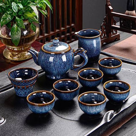 Asian Tea Sets, Ceramic Teapot Set, Chinese Tea Set, Japanese Tea Set, Chinese Tea Ceremony, Puer Tea, Kung Fu Tea, Ceramic Tea Set, Pot Set