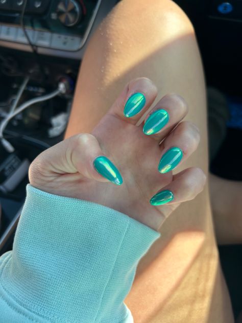 Teal Nail Designs, Summer Nails 2024, Teal Nails, Turquoise Nails, Mermaid Vibes, Smink Inspiration, Summery Nails, Makijaż Smokey Eye, Nails Only