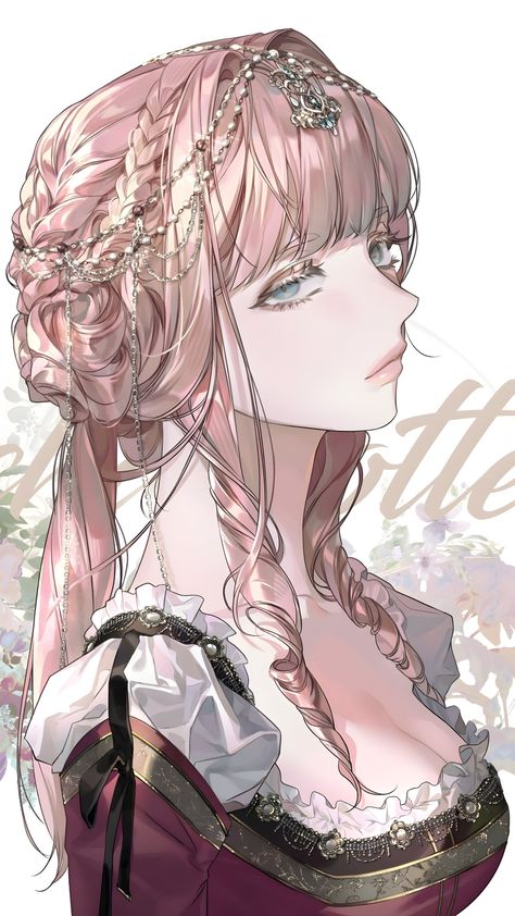 Manga Woman, Victorian Anime, Girl With Pink Hair, Princess Drawings, Princess Art, Anime Princess, Bastille, 영감을 주는 캐릭터, Cute Art Styles