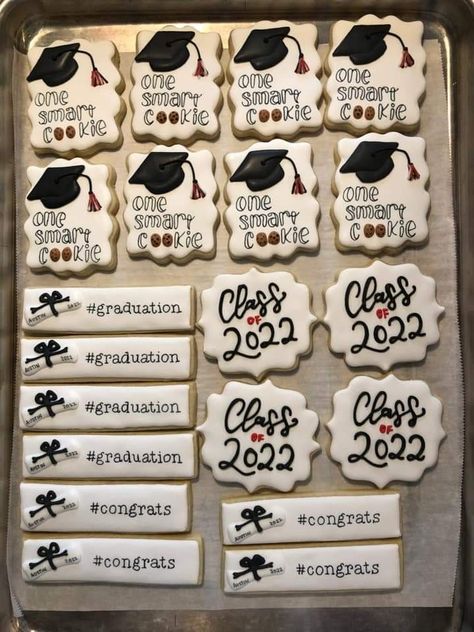 One Smart Cookie Decorated Cookies, Graduation Fondant Cookies, One Smart Cookie Graduation Party, Diploma Cookies, Texas A&m Graduation Cookies, One Smart Cookie, Smart Cookie, Graduation Cookies, Sweet Table