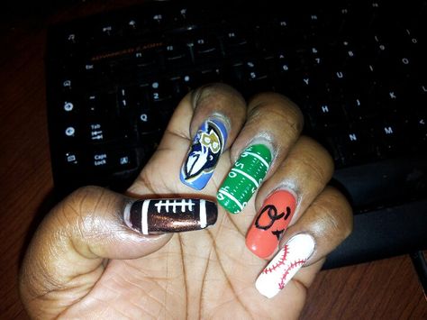 Baltimore Ravens & Orioles Baltimore Ravens Nails, Baltimore Ravens, Fun Nails, Enamel Pins, Nail Designs, Nails