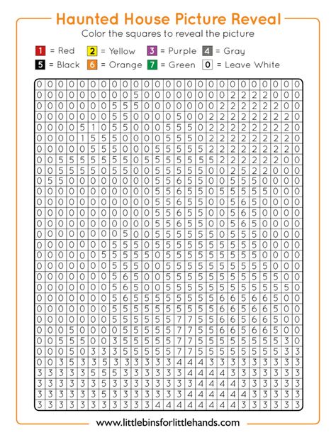 Halloween Color By Number Activity for Kids - Little Bins for Little Hands Color By Numbers Halloween, Pixel By Number, Color By Number Halloween Free Printable, Halloween Color By Number Free Printable, Mystery Color By Number, Color By Number Printable Free Difficult, Color By Number Halloween, Pixel Color By Number, Color By Number Printable Free