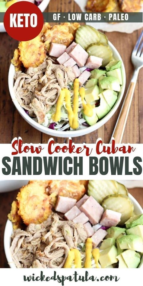 Keto Cuban Sandwich, Keto Cuban Recipes, Keto Sandwich Bowl, Sandwich Bowls, Easy Cuban Sandwich, Cuban Bowl, Sandwich In A Bowl, Low Carb Day, Sandwich Cubano