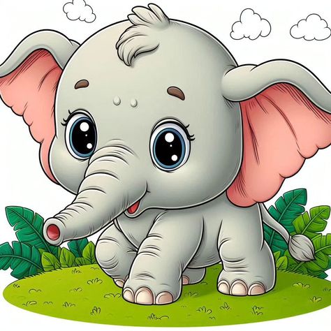 Elephant 🐘 #cat #trending #fpy #viral #flowers #amazing #decor #kids #elephant Elephant Picture For Kids, Cute Animal Animation, Animal Pictures For Kids, Animated Pictures, Easy Art For Kids, Elephant Pictures, Beautiful Cake Designs, Elephant Drawing, Cartoon Elephant