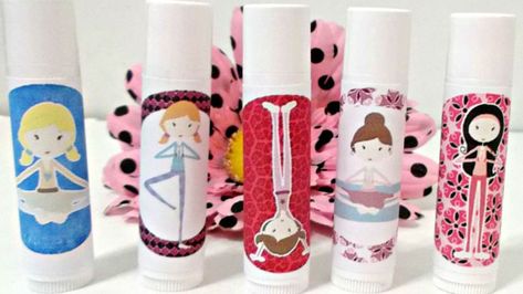 Yoga Birthday Party, Kid Yoga, Yoga Party, Activity Day Girls, Yoga Themes, Lip Balm Favors, Teacher Treats, Yoga Daily, Kids Yoga Poses