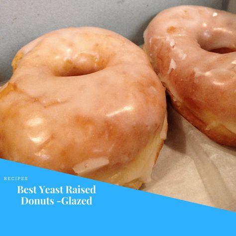 Raised Donuts Recipe, Donut Recipe Fried, Raised Donuts, Doughnut Recipe Easy, Recipes With Yeast, Yeast Donuts, Low Carb Burger, Homemade Donuts Recipe, Glazed Donuts